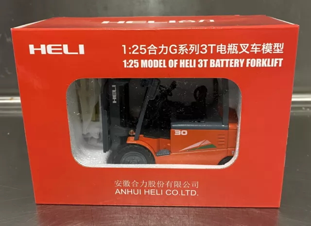 Heli 3T BATERY Forklift Scraper 1/25 DIECAST Model BRAND NEW