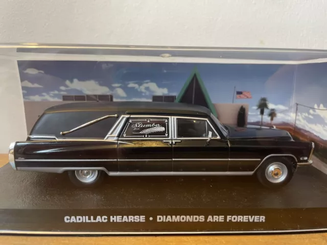 CADILLAC HEARSE #88 James Bond Car Collection DIAMONDS ARE FOREVER DieCast Model