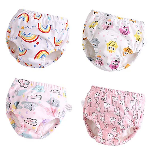 Baby Infant Breathable Absorbent Fast Diaper Pants Nappy Cute Cartoonql