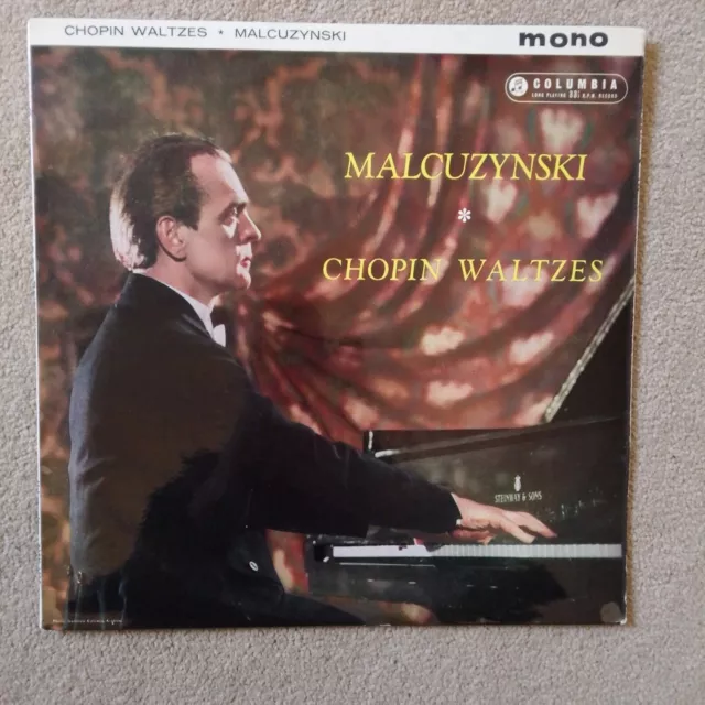 Chopin The Waltzers Malcuzynski Vinyl LP UK 1960 Columbia 33CX 1685 Mono NM/EX