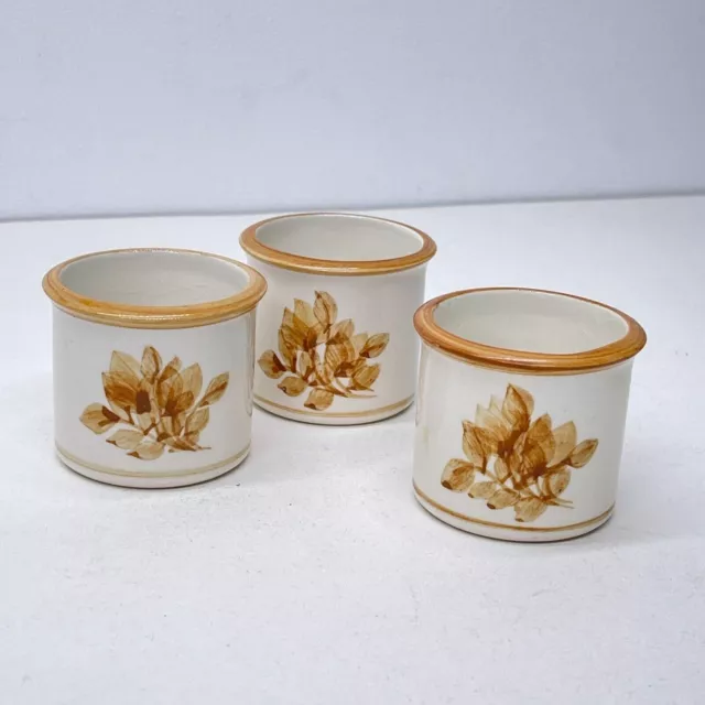 3x Jersey Pottery Egg Cups - Vintage Breakfast Tableware :H1