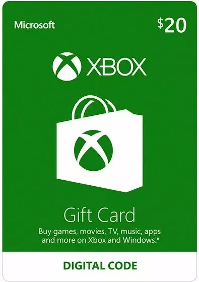 $20 Xbox Live Store USD Card - US Store -  Xbox 360, Xbox One and Xbox Series X