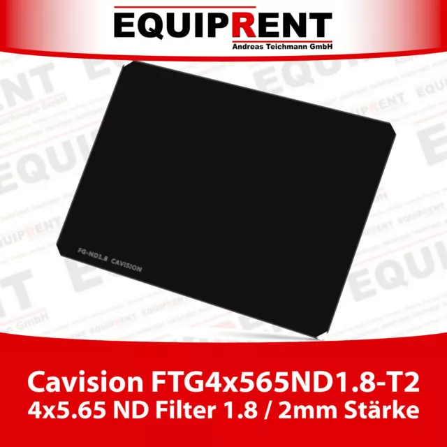 Cavision FTG4x565ND1.8-T2 4x5.65 ND 1.8 Filtre en Verre 2mm pour Mat Box EQL69