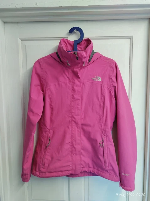 Giacca HyVent Donna The North Face Cappotto Legno Impermeabile Rosa Piccolo UK 8/10