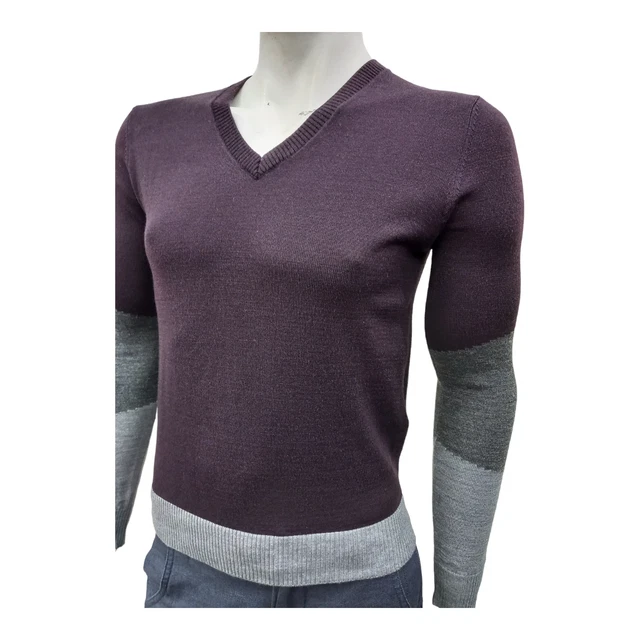 Antony Morato maglione uomo invernale lana slim fit maglioncino scollo a V da M 3