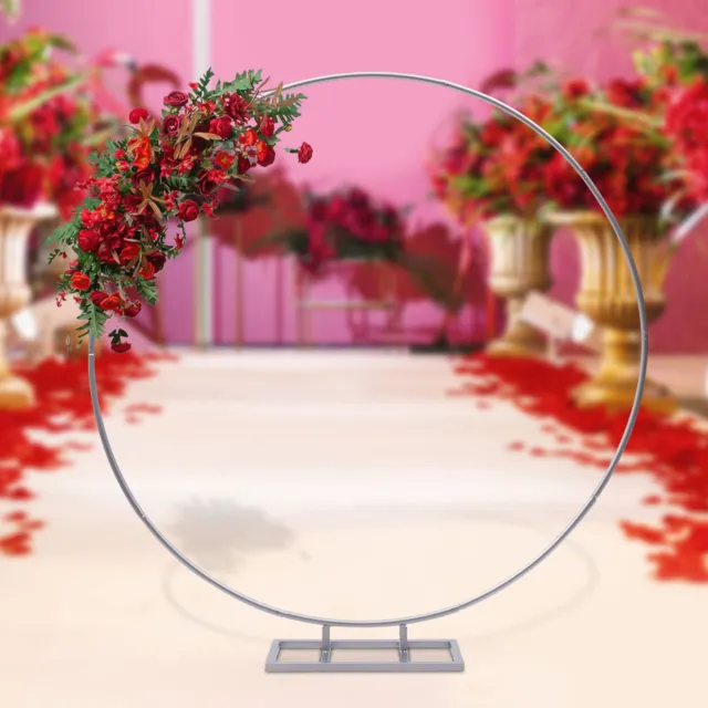 1.5M Round Hoop Arch Stand Metal Wedding Backdrop Stand Flower Balloon Arch