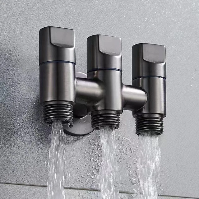 Valvola angolare a tre vie partner toilette girevole e realizzata in materiale legato