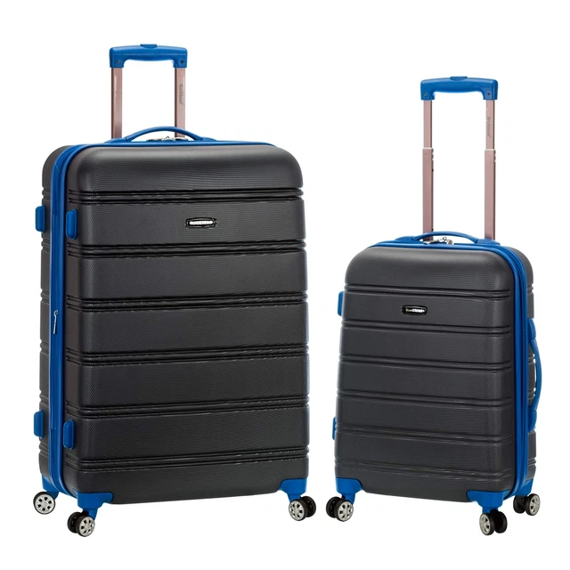 Rockland Melbourne Hardside Expandable Spinner Wheel Luggage Grey 2-Piece Set...