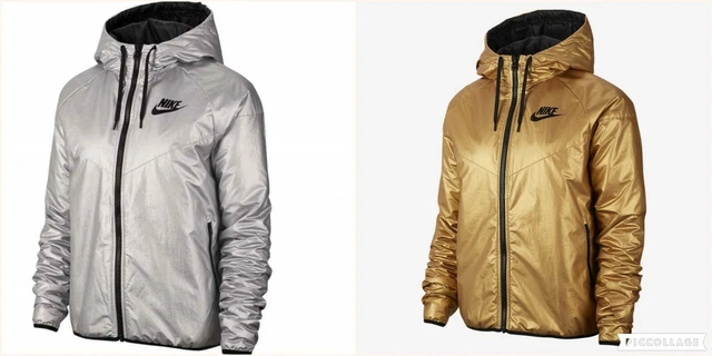 Gold and silver nike jacket top