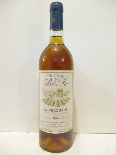 monbazillac château bel-air liquoreux 1996 - sud-ouest