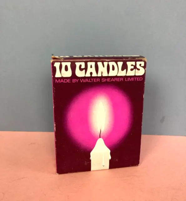 Walter Shearer Vintage Candles, NEW unused, In Original Box, White, 13cm Tall