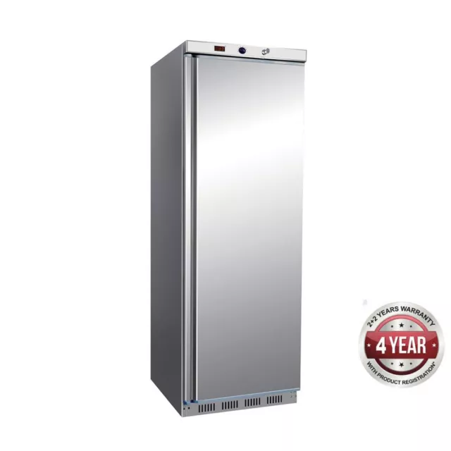 Thermaster Large Heavy Duty Commercial Single Door Freezer HF400 S/S 361L