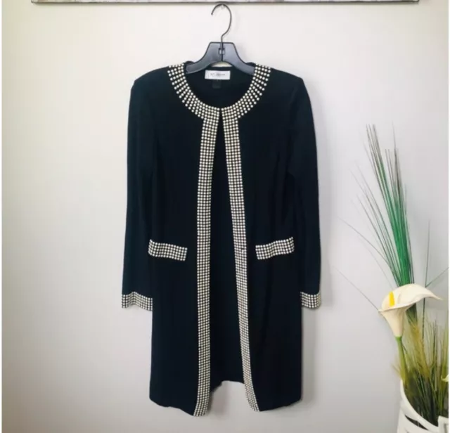 St John Santana Long Embellished Jacket