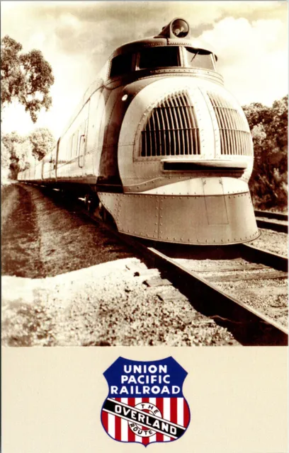 Streamliner Union Pacific Railway Postcard Train Engine Railroad Reprint