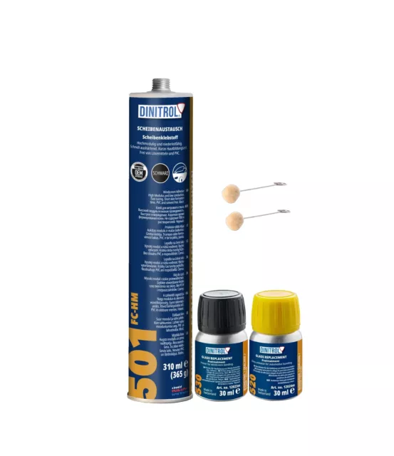 Dinitrol 501 Fast Cure Windscreen Fitting Kit Bonding Adhesive Glue Sealant Oem