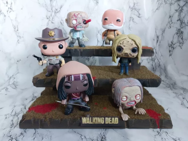 Walking Dead Funko Pops. Display. 3 Tier. Pop Vinyl
