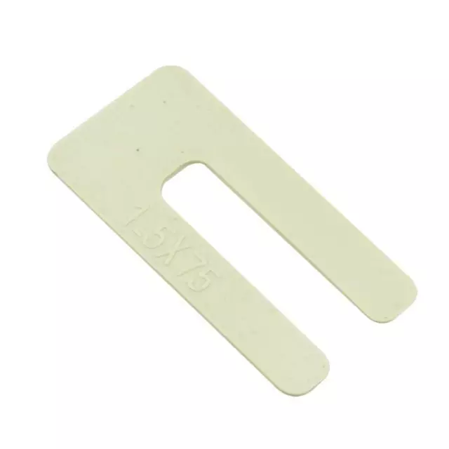 Qty 100 Window Packer 1.5mm x 75mm x 36mm White Plastic Horseshoe Packing Shim