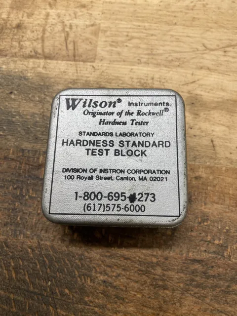 Wilson Instruments Rockwell Hardness Standard Test Block.   76.93 HR15T S +/- 1.