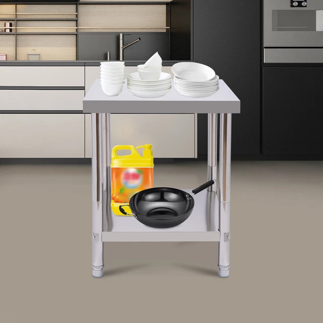 Stainless Steel Work Table 24"X18"X32" Food Prep Work Table for Kitchen+Glove US