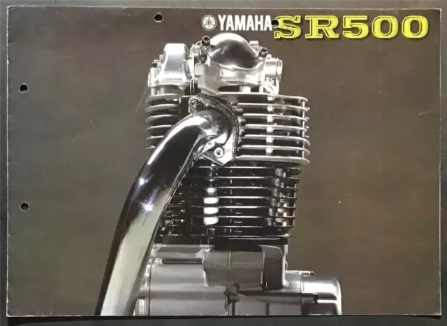 YAMAHA SR500 Motorcycle Sales Brochure c1978 #LIT-3MC-0107076-78FEI MULTILINGUAL