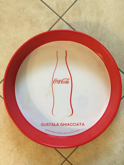 Coca Cola Vassoio  Metallo  Italia Cm 35,5 X 5,5  Pochi Segni D'uso