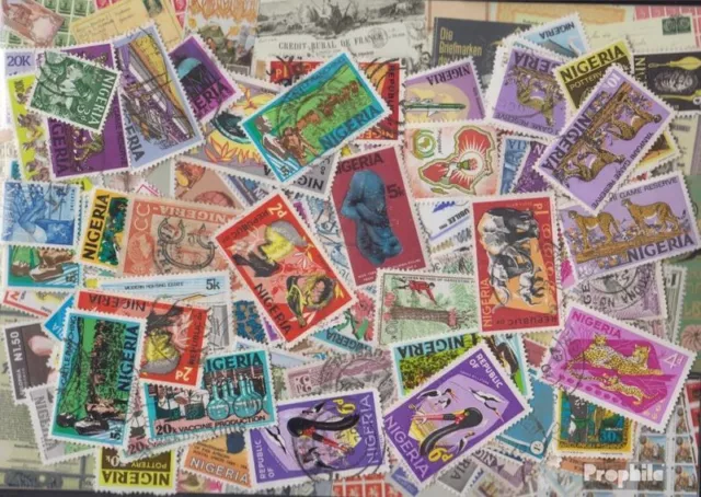 Briefmarken Nigeria 750 verschiedene Marken