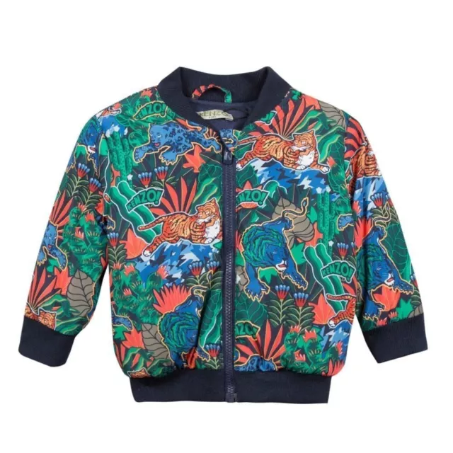 Kenzo kids bomber jacket SIZE 2. Reversible with beautiful print and navy blue.