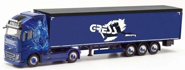 Camion Herpa 1/87 – Volvo FH Gl. XL Avec Remorque à Fond Mouvant – STAM Transport – Neuf