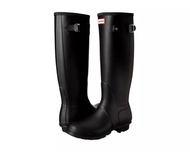 NEW NIB- Hunter Original Tall Adjustable Calf Rain Boot Black US Women's- SIZE 9