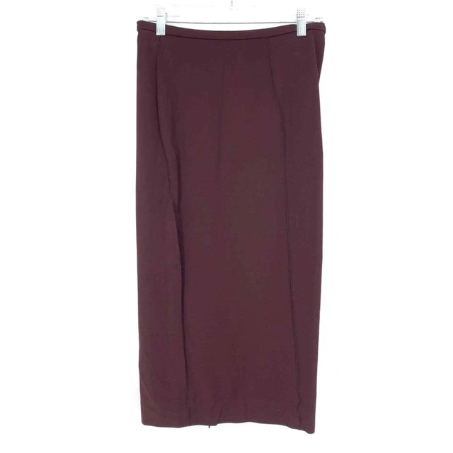 Diane Von Furstenberg Womens Approx Size 4 Seamed Fitted Pencil Skirt Maroon