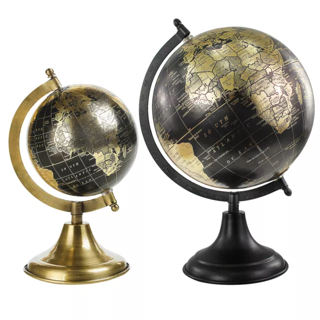Rotating Globe Antique Vintage Style 13-20cm Spinning Atlas World Earth Map Desk