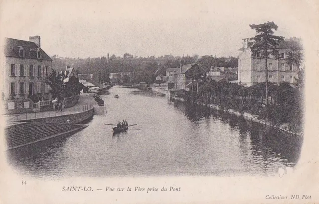 CPA 50 NORMANDIE Manche SAINT-LO Vue sur la Vire prise du Pont 1903