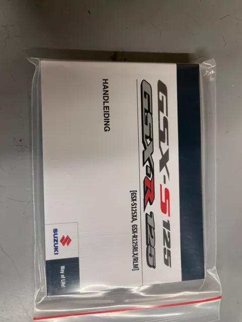 New Genuine Suzuki Gsx-R125 Gsx-S125 Owners Manual Book Dutch 99011-23Ka0-01H