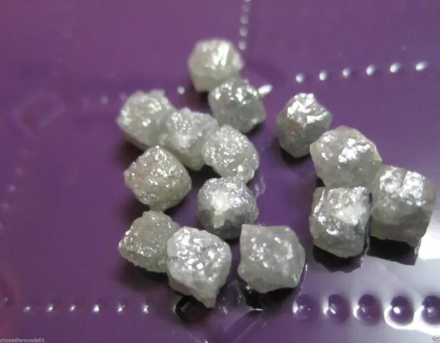 5.0ct 1.0-2.0mm Diamante de cubo de Congo gris natural, lote de diamantes...