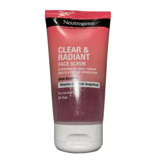 Neutrogena Visibly  Pink Grapefruit Daily Clear & Radiant Face Scrub 150ml