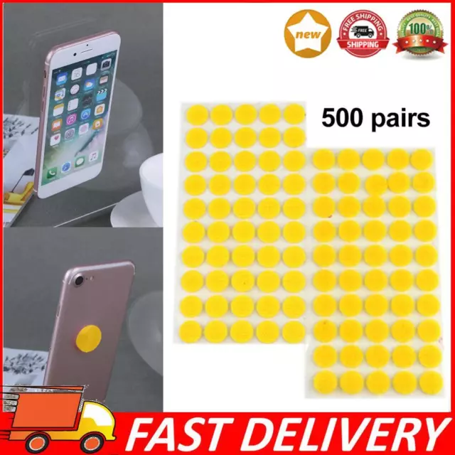 500 Pair 10mm Sticker Tape Convenient Round Dots DIY Accessories (Yellow)