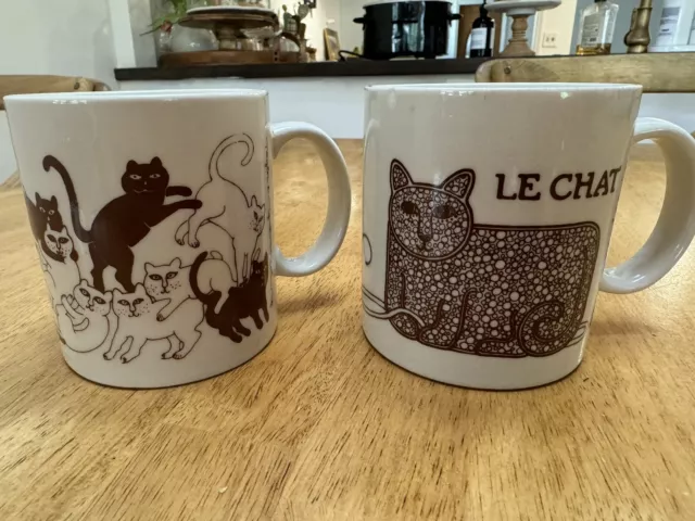 Taylor and ng vintage mugs Le Chat, Cat mugs