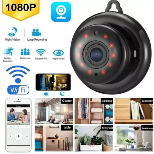 Mini 1080P Wireless WIFI IP Camera In/outdoor CCTV Smart Home Security IR Cam