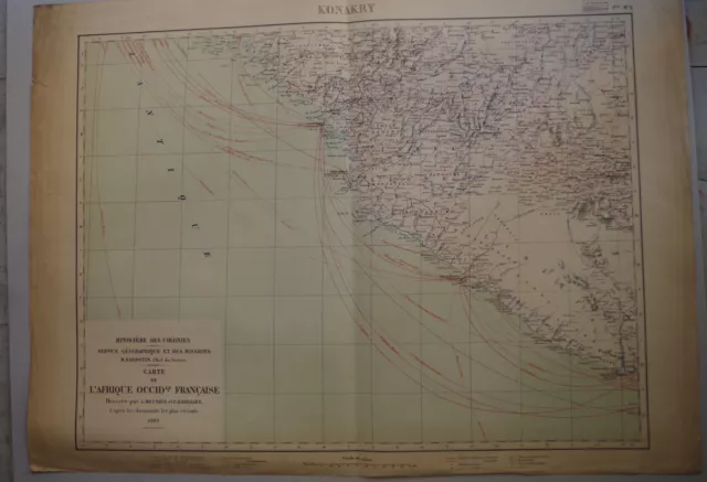 Carte de L'Afrique Occidental Francaise 1903