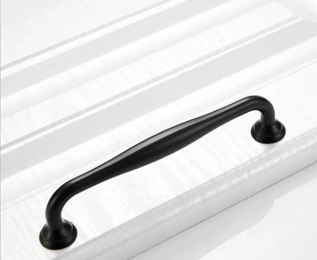 Zinc Alloy Black Cabinet Handles American style Kitchen Cupboard Door Pulls