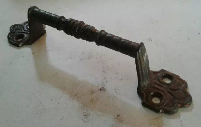 Antique Victorian Eastlake Cast Iron Screen Door Handle or Pull Door Hardware