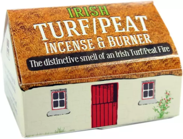 Irish Turf/peat Incense and 1.5 Inch Sq Burner Plate,beige,
