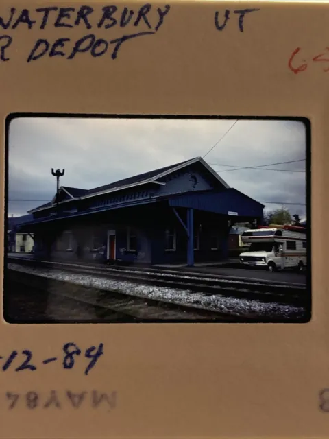 1984 Original 35mm Slide Waterbury Vermont Railroad Depot Kodachrome