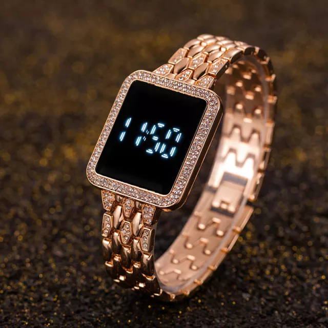 UNISEX Womens Watch Girls Digital LED Bracelet Watch with Gift Box