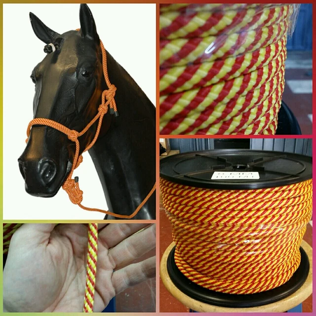 Driza cabo cuerda polipropileno 8mm x 100mts amarre cabezadas caballo ganaderia