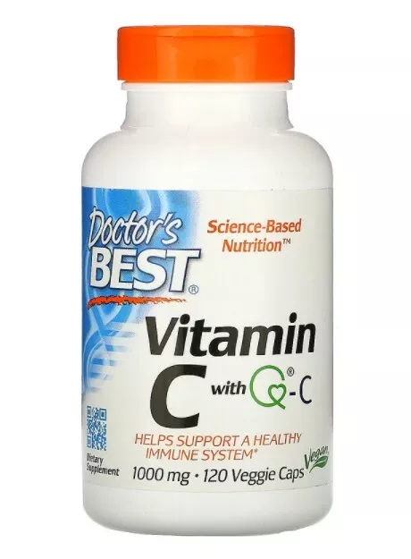 Doctor's Best, Vitamin C with Q-C, 1,000 mg, Healthy Immune, 120 Veggie Caps