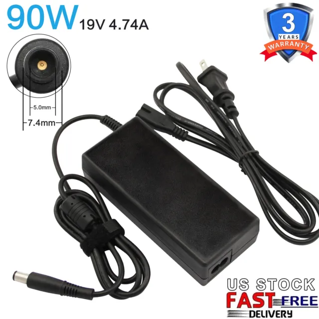 90W AC Adapter For HP Elitebook 8560w 8560p 8470p 8470w 8570p Power Cord Charger