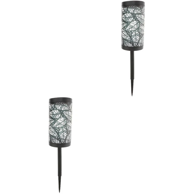 2x Lámpara solar estacas Luces de patio Luces altas de jardín