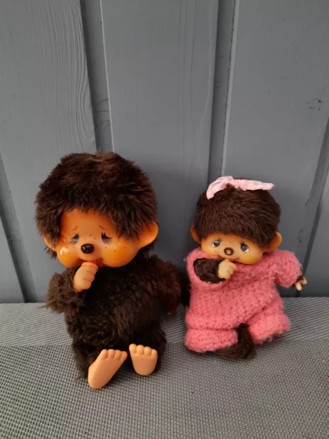 Monchhichi Sekiguchi Junge /kleines Mädchen alt Vintage Monchichi