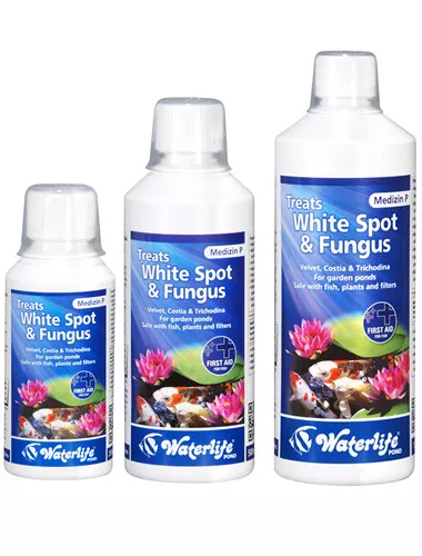 WATERLIFE MEDIZIN P TREATS WHITE SPOT & FUNGUS 100ml 500ml 1000ml